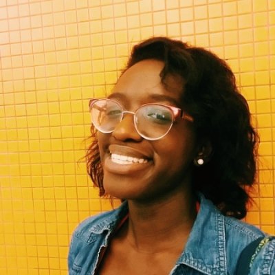 small picture of Crysta Jones on orange background